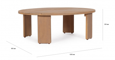 Столик деревянный кофейный Garden Relax Pablo акация тик Фото 2