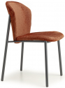 Стул с обивкой Scab Design Finn сталь, шенилл антрацит, терракотовый Фото 1