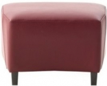 Пуф Профдиван Премиум  дерево, кожа бордовый Фото 1