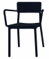 Кресло пластиковое Resol Lisboa armchair стеклопластик черный Фото 2