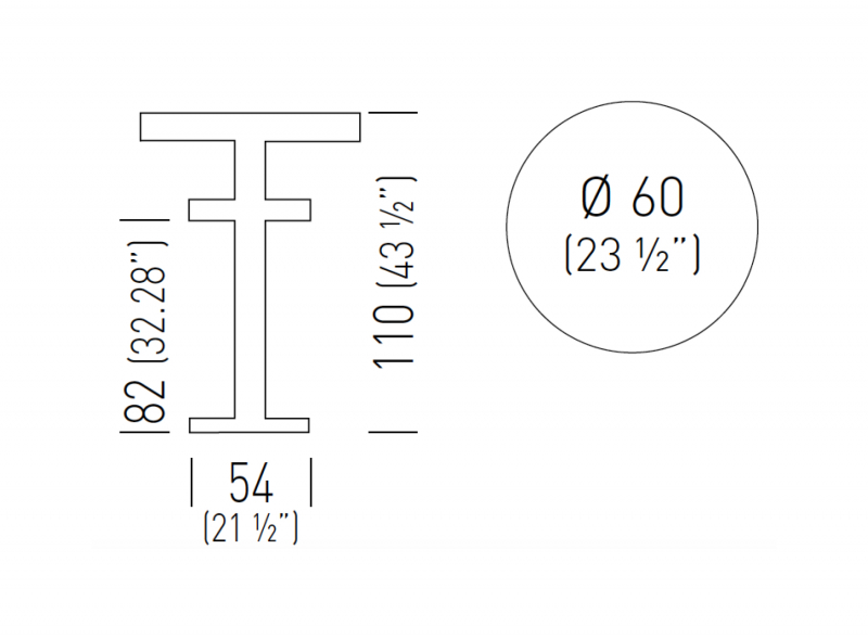 Стол пластиковый барный Tkitt DPBT54