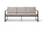Диван трехместный с подушками SNOC Willow алюминий, тик, ткань Фото 3