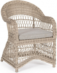 Кресло плетеное с подушкой-thumbs-Фото1