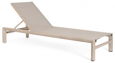 Шезлонг-лежак текстиленовый Garden Relax Skipper алюминий, текстилен натуральный Фото 1