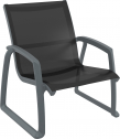 Кресло пластиковое Siesta Contract Pacific Lounge стеклопластик, батилин темно-серый, черный Фото 1