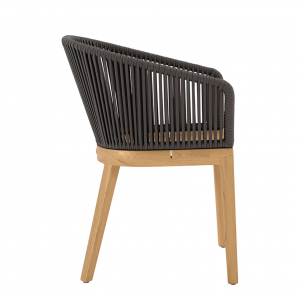 Кресло плетеное с подушкой JANUS et Cie Heron тик, алюминий, роуп, акрил натуральный, ореховый Фото 8