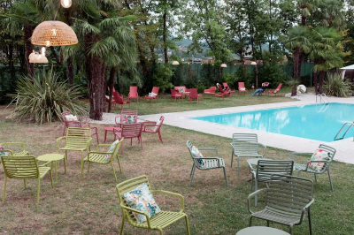 Лаунж-кресло пластиковое Nardi Doga Relax стеклопластик грушевый Фото 6