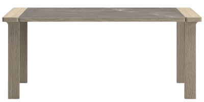 Стол обеденный каменный SNOC Elythia Ash тик, камень пепельный Фото 1