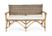 Диван плетеный с подушками Garden Relax Tarifa натуральный ротанг, ткань натуральный, бежевый Фото 3