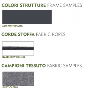 Комплект плетеной мебели Grattoni Atol алюминий, роуп, олефин антрацит, темно-серый, серый Фото 3