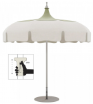 Зонт пляжный профессиональный Ø2.2 м Lotus Pagoda