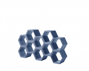 Стеллаж пластиковый книжный Hexa Standard