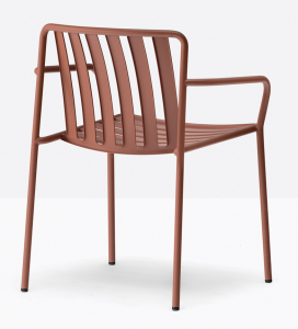 Кресло металлическое PEDRALI Coney сталь терракотовый Фото 10