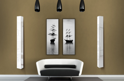 Поворотный зеркальный шкаф Shelf.On Iglu Glossy металл черный Фото 1