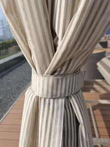 Шатер с лежаками Higold Borromeo алюминий, роуп, олефин бежевый, светло-серый Фото 13