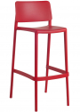 Стул пластиковый барный PAPATYA Joy-S Bar 75 стеклопластик красный Фото 1