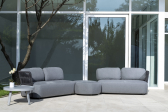 Комплект мягкой мебели Grattoni Soft Modular алюминий, роуп, олефин черный, темно-серый, фланель Фото 7