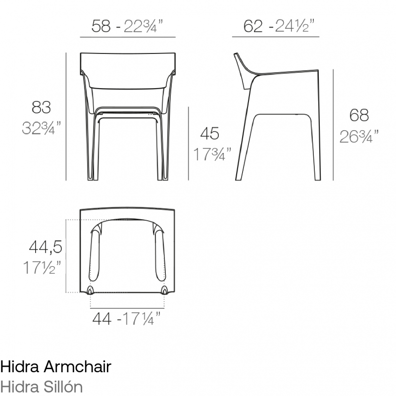 Кресло пластиковое Hidra Basic, черный
