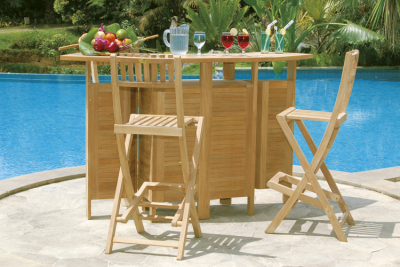 Стол деревянный барный складной Giardino Di Legno Evolution  тик Фото 6