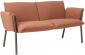 Диван плетеный с подушками Scab Design Brezza сталь, ткань sunbrella мокко, розовый Фото 1