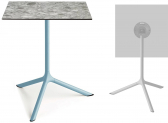Стол ламинированный обеденный складной Scab Design Tripe Maxi Folding сталь, компакт-ламинат HPL голубой, зернистый Фото 1