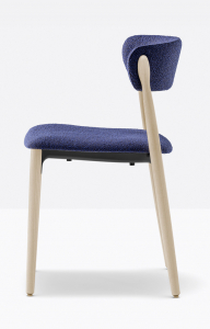 Стул деревянный с обивкой PEDRALI Nemea алюминий, ясень, фанера, ткань беленый ясень Фото 5