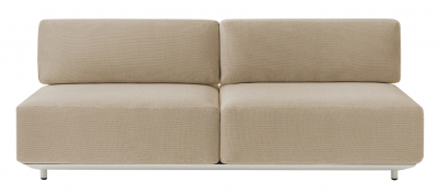 Диван двухместный без подлокотников PEDRALI Arki-Sofa сталь, алюминий, ткань белый, песочный Фото 1