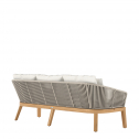 Диван трехместный плетеный с подушками JANUS et Cie Heron тик, алюминий, роуп, акрил натуральный, песочный Фото 5