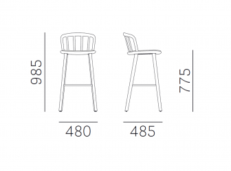 Стул барный с обивкой-thumbs-Фото3