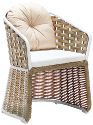 Кресло металлическое плетеное с подушкой-thumbs-Фото3