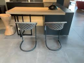 Стул барный плетеный MIDJ Stool P47 H75 M TS_CU сталь, кожа, ткань Фото 8