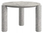 Столик кофейный каменный SNOC Lorvain Silver M песчаник, алюминий, камень серебряный, светло-серый Фото 1