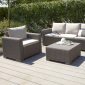 Комплект пластиковой мебели Keter California 3 seater set пластик с имитацией плетения капучино, песочный Фото 5