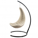 Кресло плетеное подвесное DW Hammock сталь, искусственный ротанг, полиэстер белый Фото 6