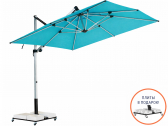 Зонт профессиональный 3х3 м THEUMBRELA SEMSIYE EVI Banana Plus алюминий, олефин серебристый, бирюзовый Фото 9