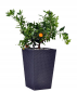Кашпо пластиковое Keter Rattan Planter S пластик с имитацией плетения антрацит Фото 1