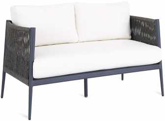 Диван двухместный плетеный с подушками-thumbs-Фото1