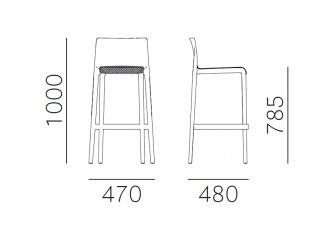 Стул пластиковый барный с мягким сиденьем-thumbs-Фото3