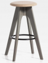 Табурет деревянный  барный  с обивкой SIPA Tommy ясень, металл, ткань Фото 17
