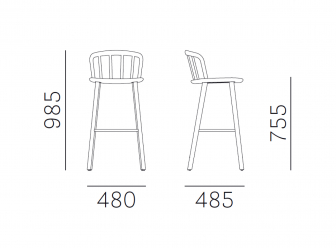 Стул деревянный барный-thumbs-Фото3