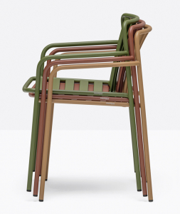 Кресло металлическое PEDRALI Coney сталь медовый Фото 6