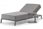 Шезлонг-лежак мягкий Grattoni Bite Eco алюминий, ткань sunbrella антрацит, темно-серый Фото 1