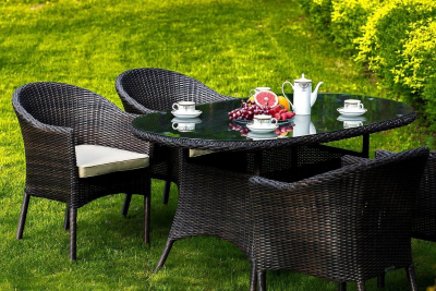 Комплект плетеной мебели JOYGARDEN Warsaw алюминий, искусственный ротанг темно-коричневый Фото 3