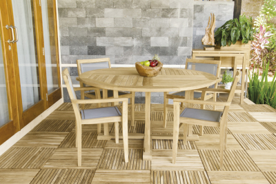 Стол деревянный обеденный Giardino Di Legno Macao Bristol тик Фото 4