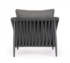 Лаунж-кресло плетеное с подушками Garden Relax Jacinta алюминий, роуп, олефин антрацит, серый Фото 6