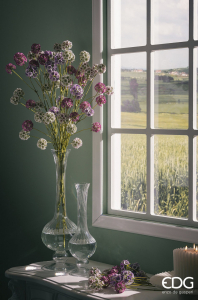 Ваза с длинным горлышком Полосы EDG Vase стекло прозрачный Фото 3