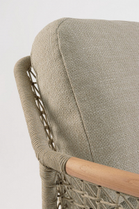 Диван трехместный с подушками Garden Relax Eulero алюминий, тик, роуп, олефин антрацит Фото 7