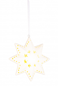 Украшение подвесное светящееся Garden Relax Opal Star фарфор Фото 1