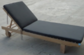 Шезлонг-лежак деревянный с матрасом Tagliamento National кладо, полиэстер натуральный Фото 3