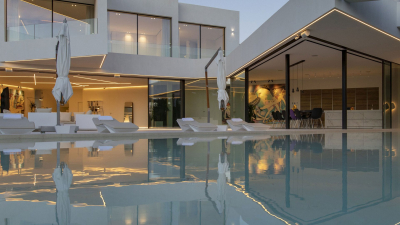 Зонт профессиональный 2.8х2.8 м Fim Ischia тик, алюминий, акрил коричневый, серебристый, слоновая кость Фото 11